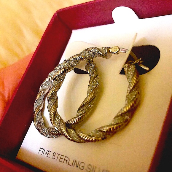 SIMPLY SILVER Sterling Silver hoops - Picture 4 of 6